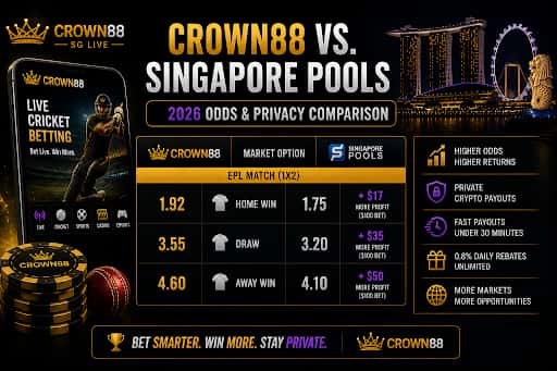 Crown88 vs. Singapore Pools: Odds and Privacy Comparison